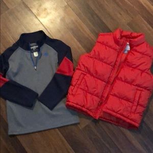 Oshkosh pullover, old navy vest